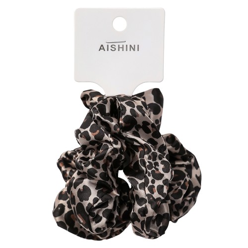 Toniq Set of 2 Black Solid and Printed Hair Scrunchie for Women