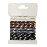 Fabric & Rubber Twirl Hair Elastics