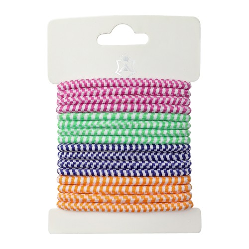 Fabric & Rubber Twirl Hair Elastics