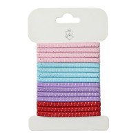 Fabric & Rubber Twirl Hair Elastics