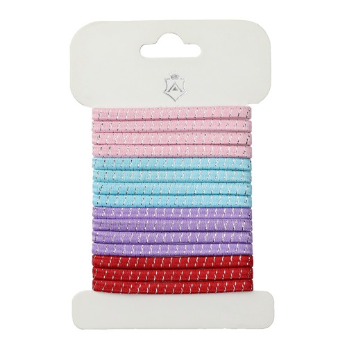 Fabric & Rubber Twirl Hair Elastics